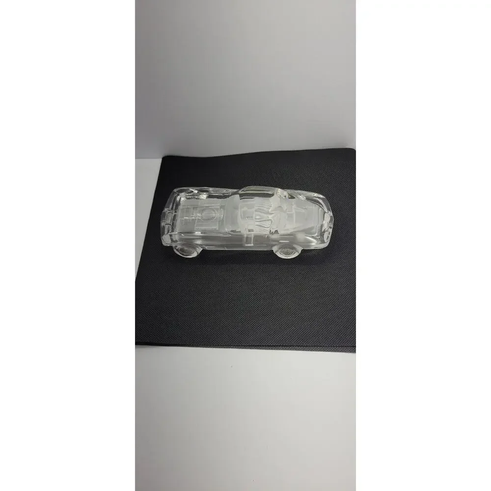 “Hofbauer Crystal West Germany Corvette Style Glass Car Figurine Vintage”